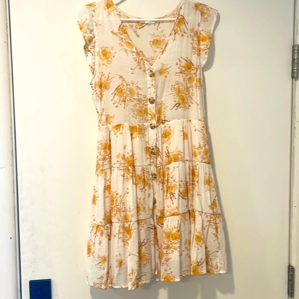 Women’s E&M summer button front midi dress